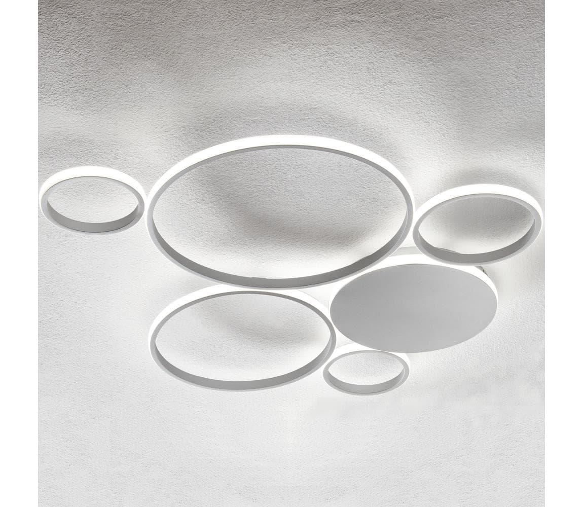 Ondaluce - LED stmievateľné stropné svietidlo POIS LED/68W/230V strieborné PL.POIS/SILV4000GR