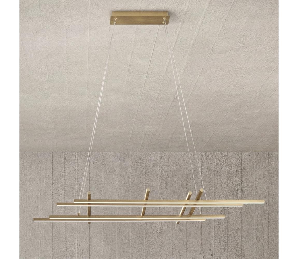 Ondaluce - LED Stmievateľný luster na lane MOVIDA LED/114W/230V zlatý SO.MOVIDA/ORO