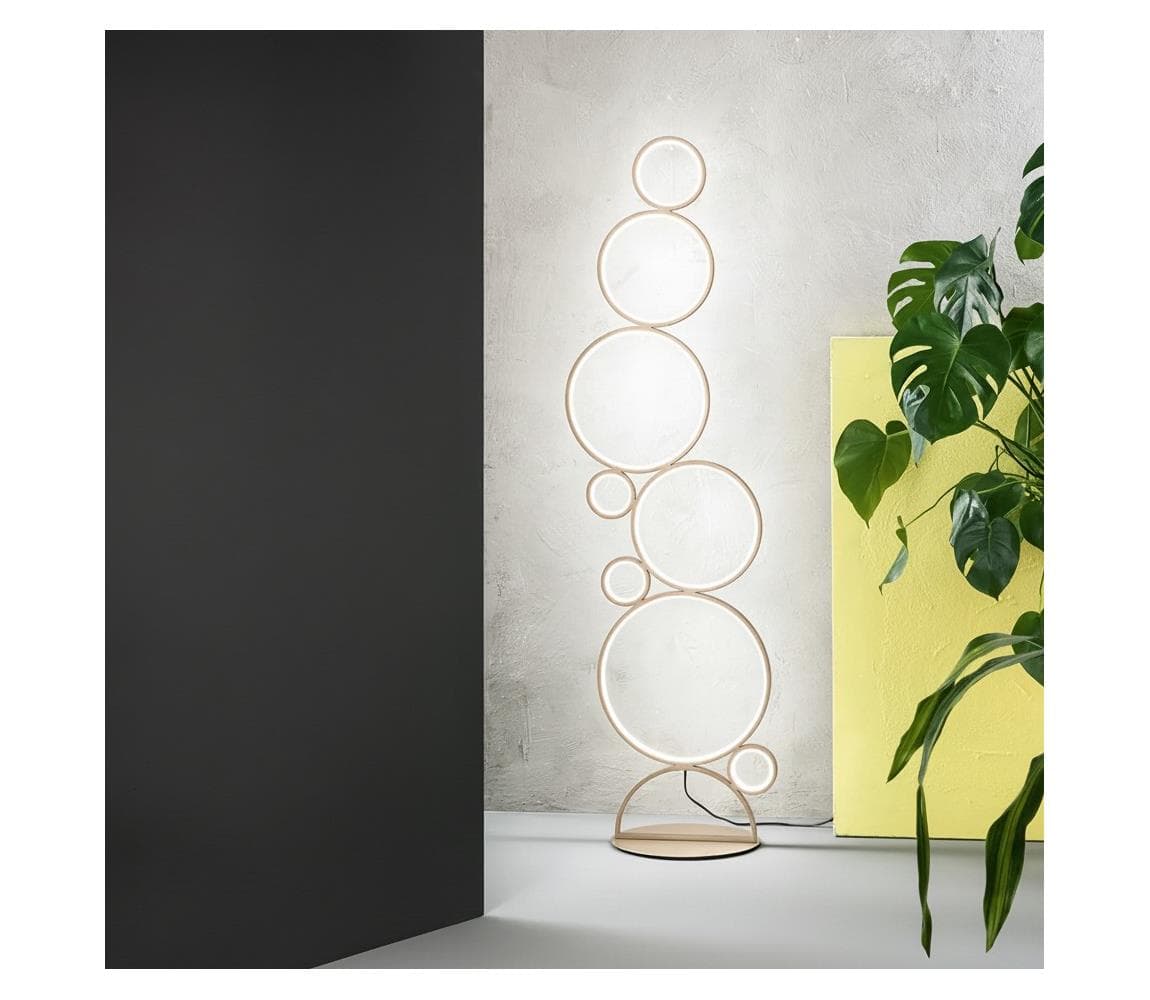 Ondaluce - stmievateľná LED stojacia lampa POIS LED/52W/230V 160 cm zlatá PT.POIS/ORO