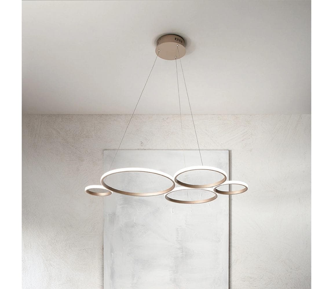 Ondaluce - stmievateľný LED luster na lane POIS LED/60W/230V zlatý SO.POIS/ORO-4000K