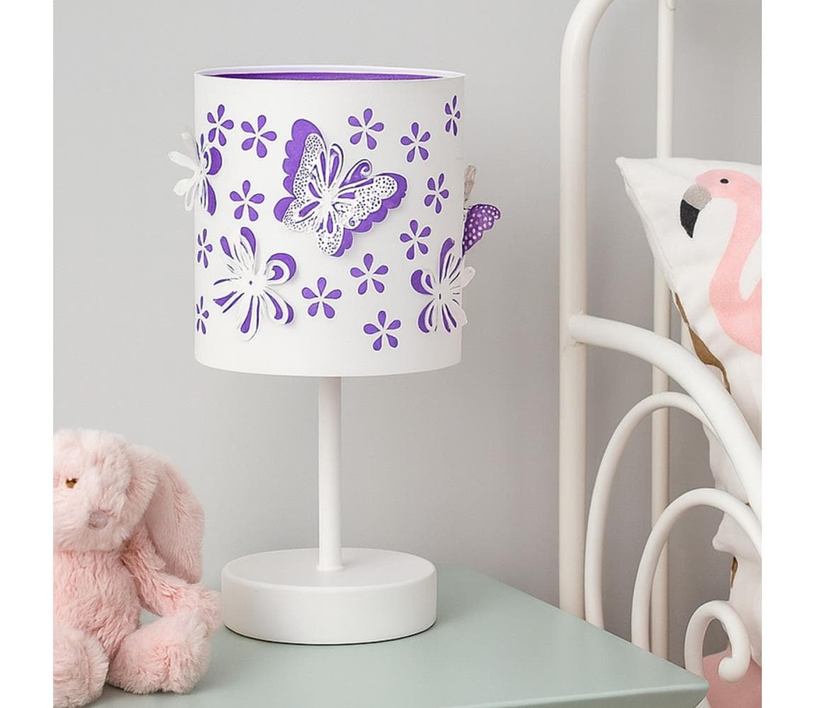 ONLI - Detská lampička TITILLA 1xE14/6W/230V 22 cm fialová/biela 4779/L