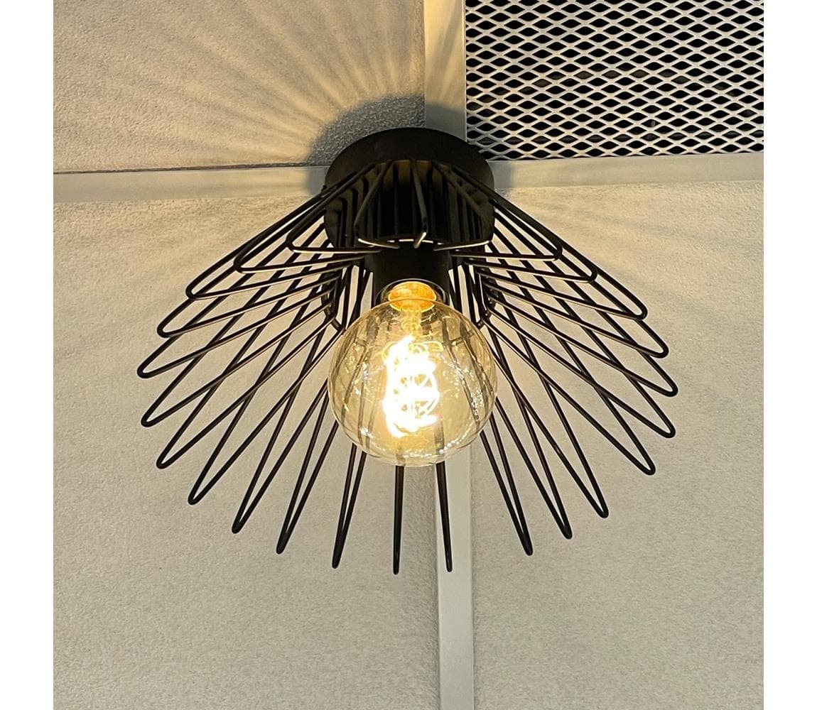 ONLI - Stropné svietidlo DUCCIO 1xE27/22W/230V pr. 30 cm čierna 5069/PLP
