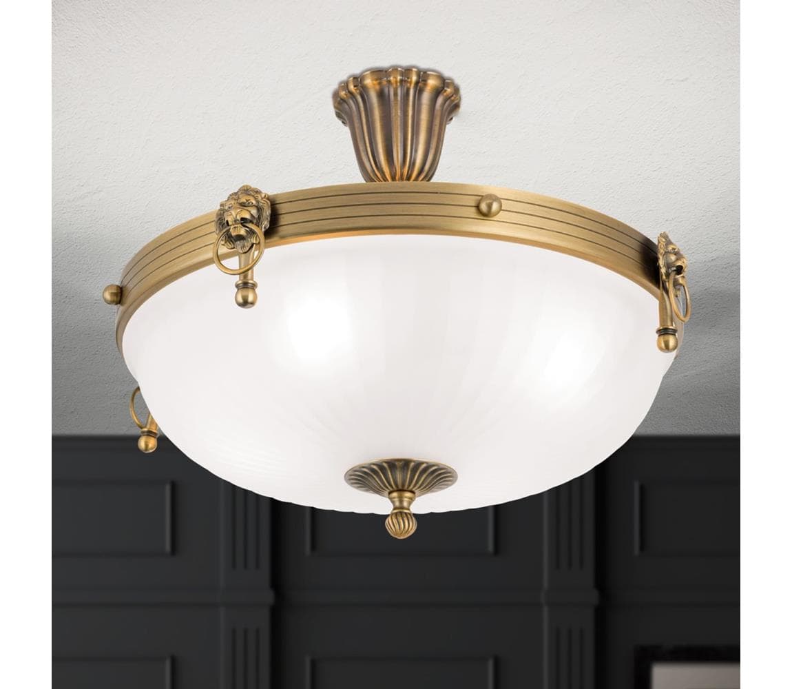 Orion DL 7-523/43 - Prisadený luster ROCCA 4xE27/60W/230V pr. 43 cm bronz/biela DL 7-523/43 bronze