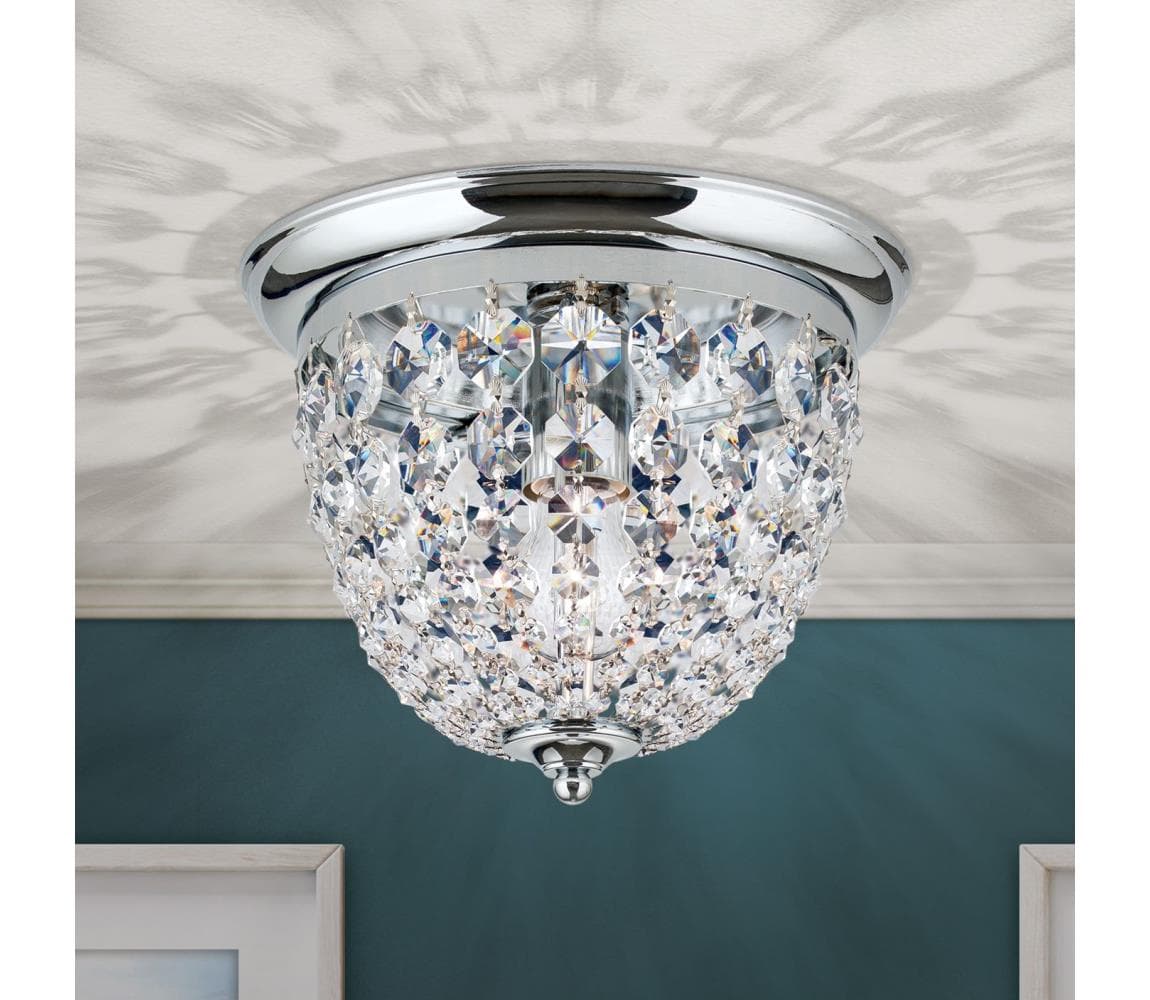 Orion DLU 1840/26-Krištáľové str. svietidlo PLAFOND 1xE27/40W/230V pr.26 cm chróm DLU 1840/26 chrom