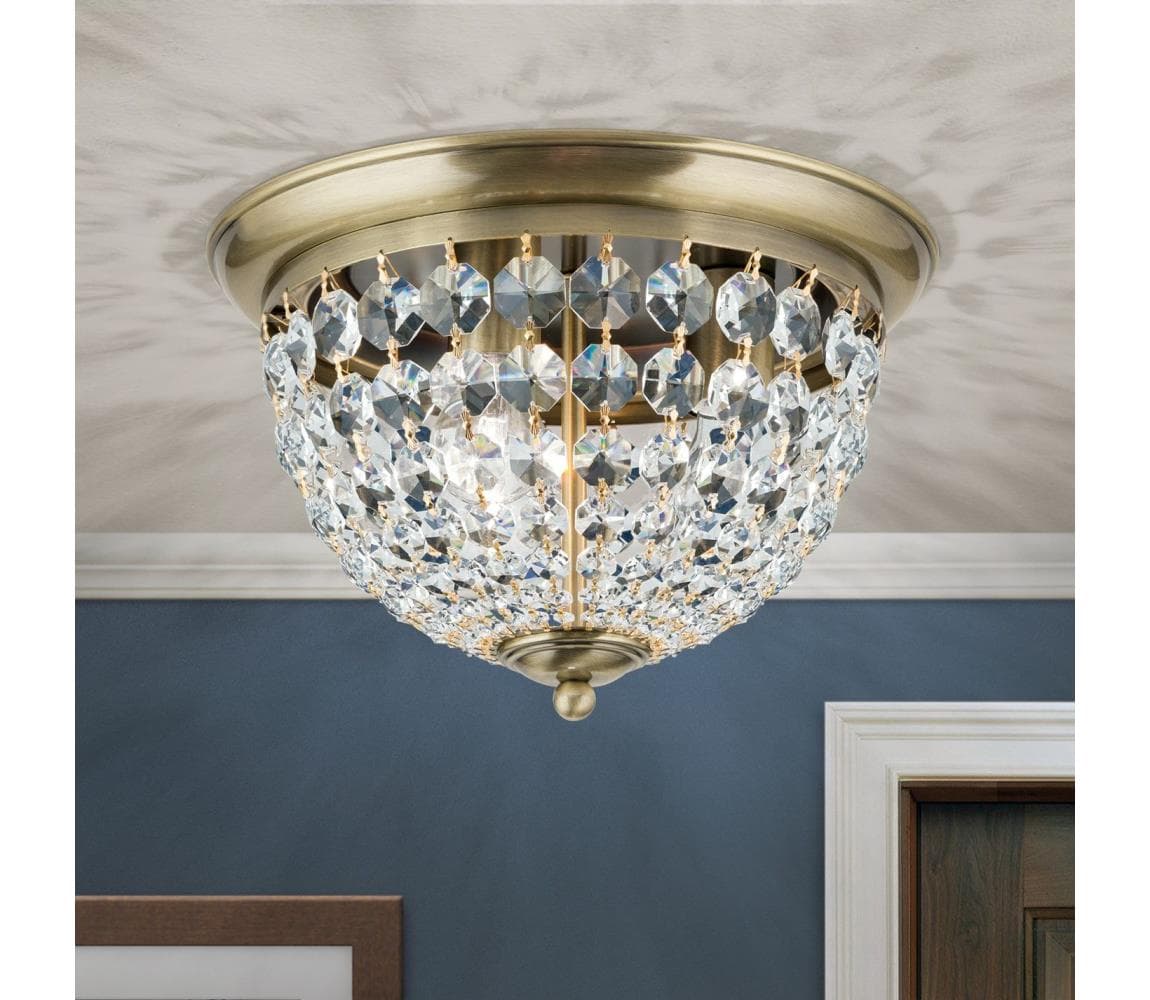 Orion DLU 1840/35-Krištáľové str. svietidlo PLAFOND 3xE27/40W/230V pr.35 cm bronz DLU 1840/35 Patina