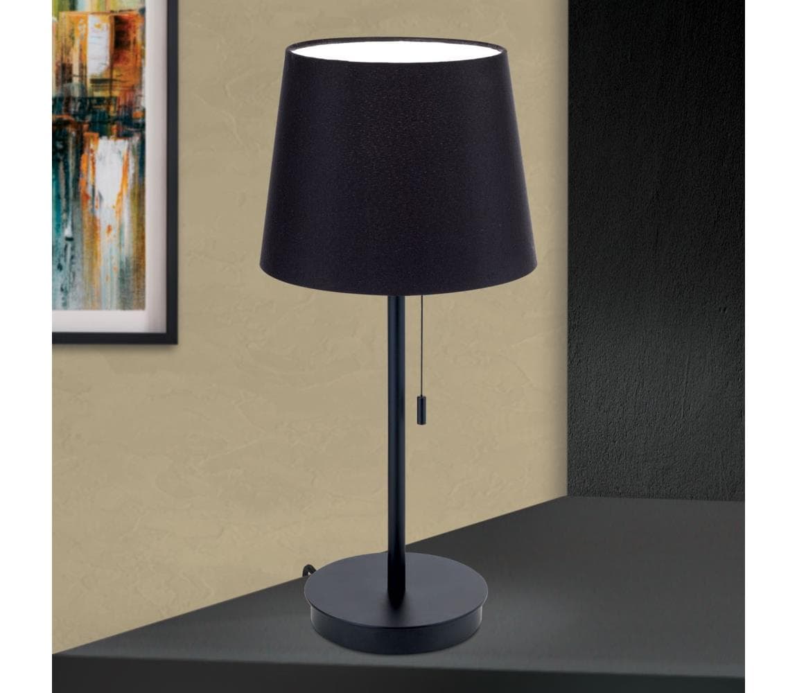 Orion LA 4-1205/1 - Stolná lampa s USB portom LUDWIG 1xE27/40W/230V čierna LA 4-1205/1 schwarz