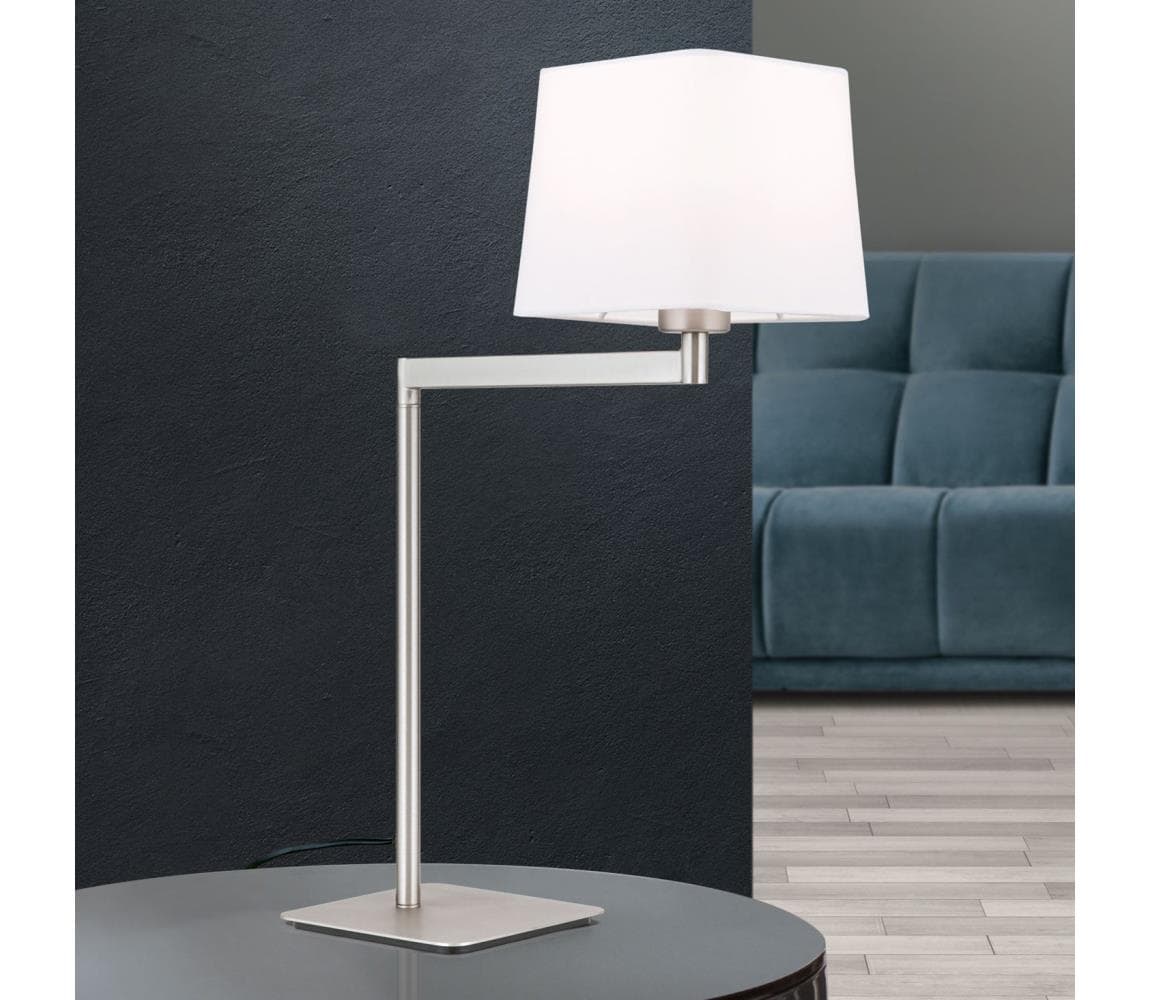 Orion LA 4-1209/1 - Stolná lampa CARLTON 1xE27/40W/230V biela/matný chróm LA 4-1209/1 satin