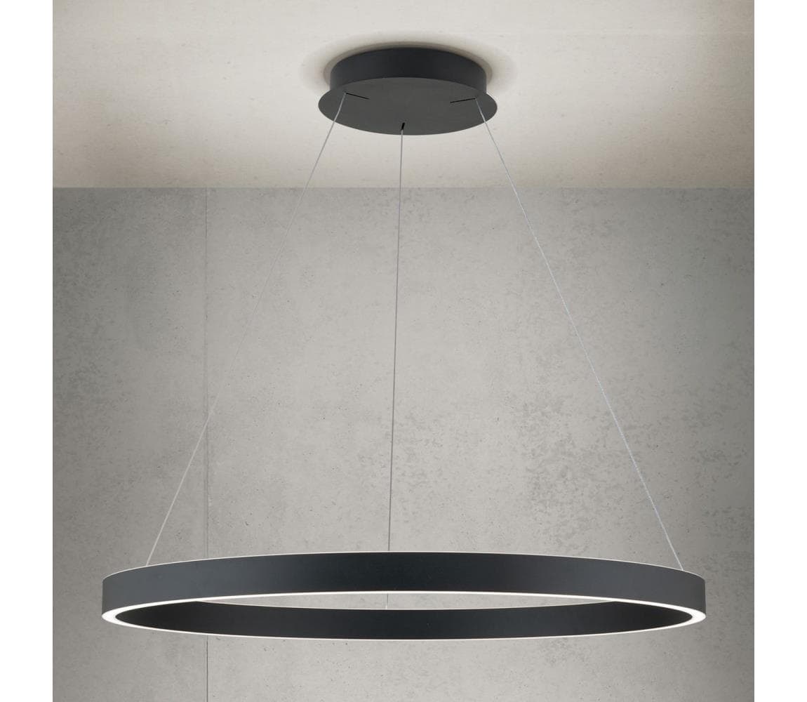 Orion - LED stmievateľný luster na lanku KOLK LED/80W/230V 2700/3000/4000K Ø 80 cm čierna HL 6-1717/80 schwarz