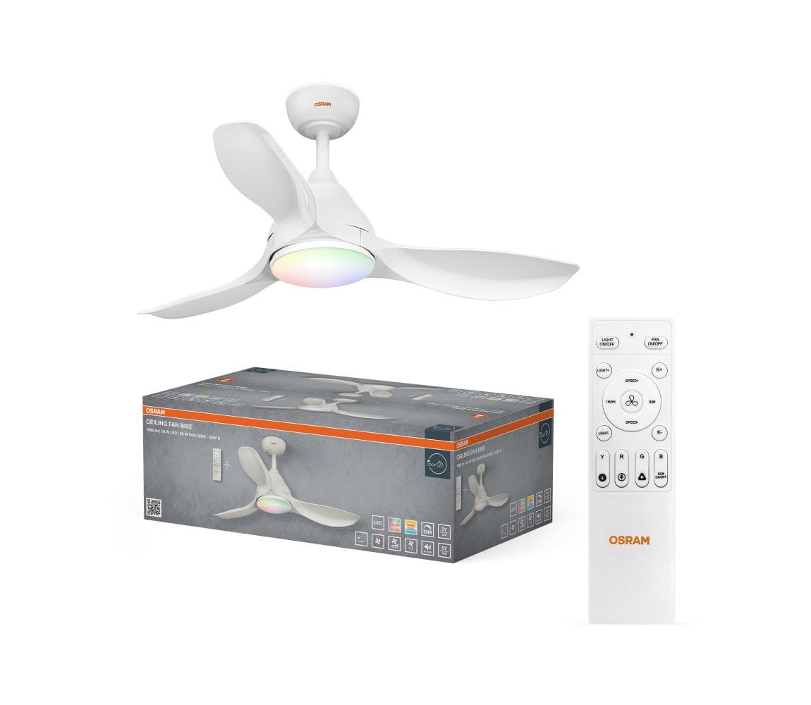 Osram - LED RGB stmievateľný stropný látor NORDES LED/18W/230V 3000-6500K + diaľkové ovládanie 4058075857773