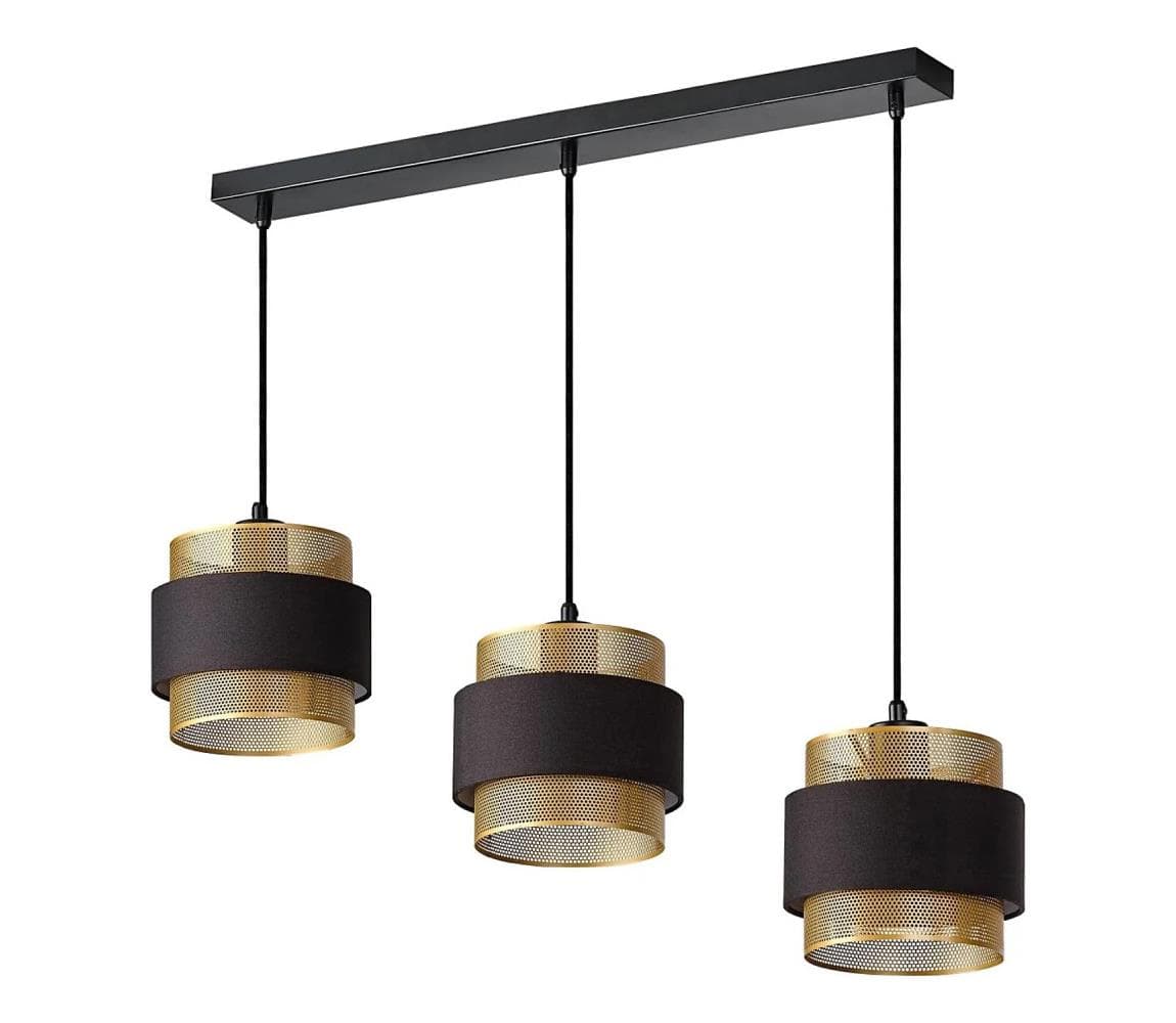 Osram - Závesné svietidlo DECOR HORNET na lanku 3xE27/10W/230V čierna/zlatá 4058075847880