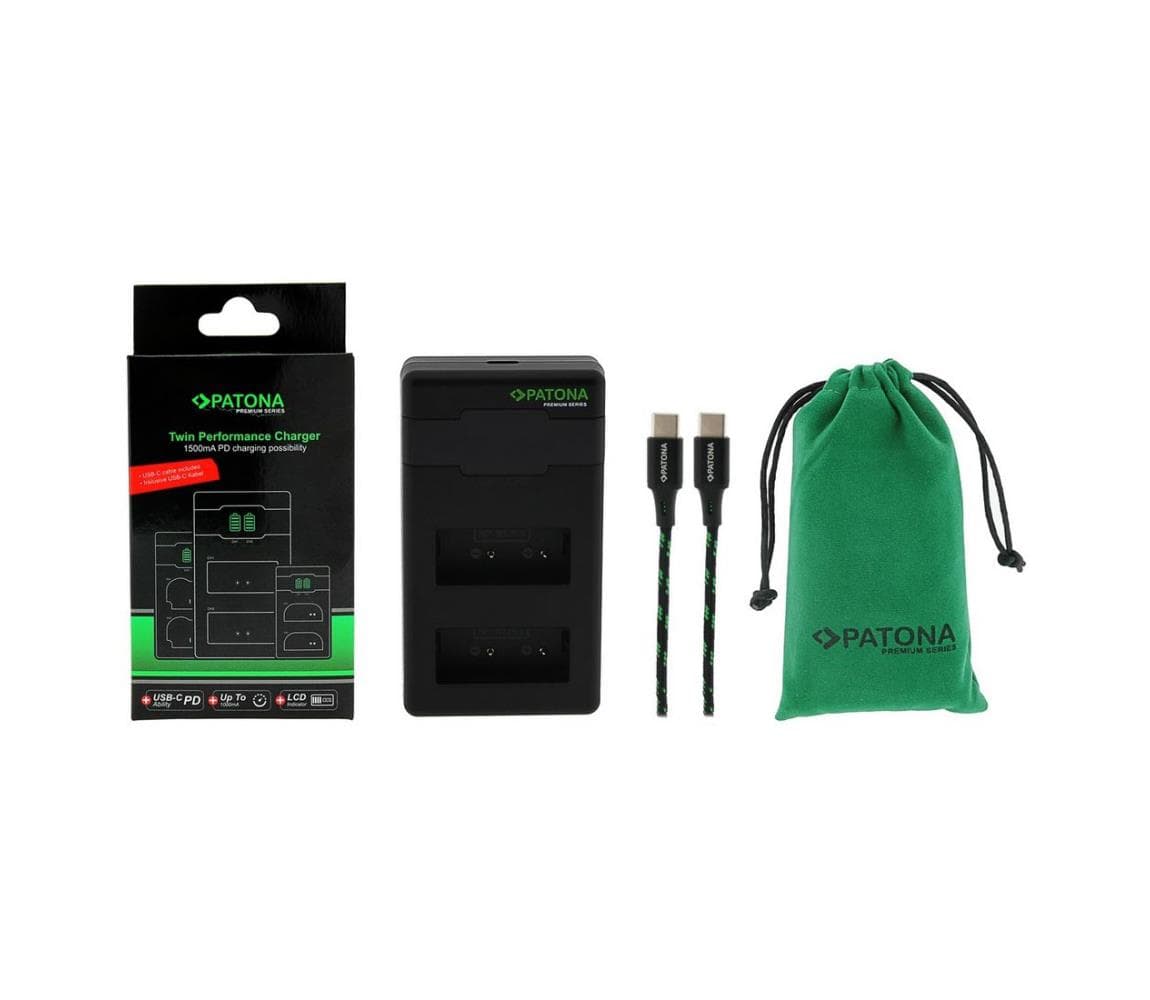PATONA - Rýchlonabíjačka Dual Fuji NP-W126 + kábel USB-C 0,6m PT161957