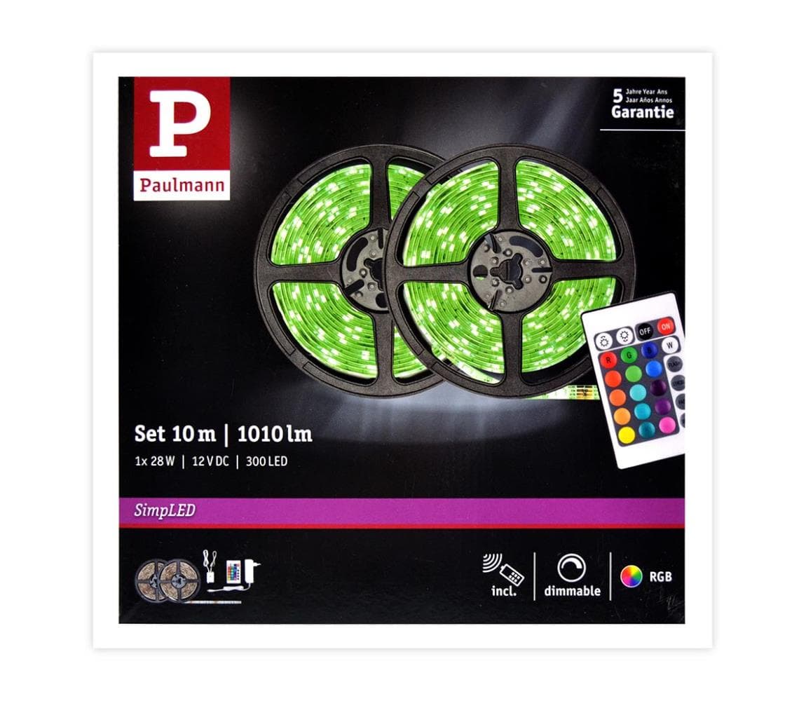 Paulmann 78980 - LED RGB/28W Stmievateľný pásik SIMPLED 10m 230V + DO 78980