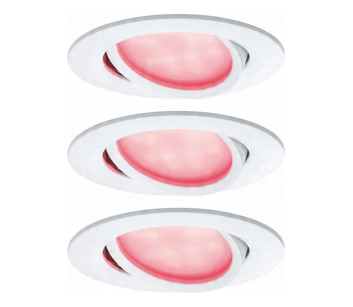 Paulmann 93940 -SADA 3x LED RGBW/2W IP23 Stm. kúpeľňové podhľadové svietidlo 230V 93940