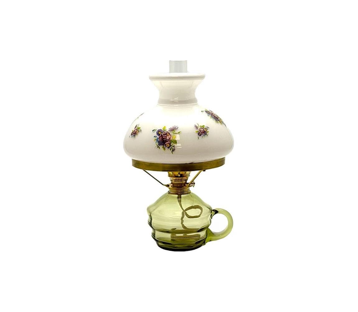Floriánova huť Petrolejová lampa KLÁRA 34 cm lesná zelená 111-0180-1504-12-00-000