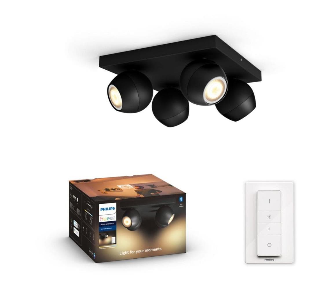 Philips 50474/30/P6 - LED Stmievateľné bodové svietidlo Hue BUCKRAM 4xGU10/5W/230V 50474/30/P6