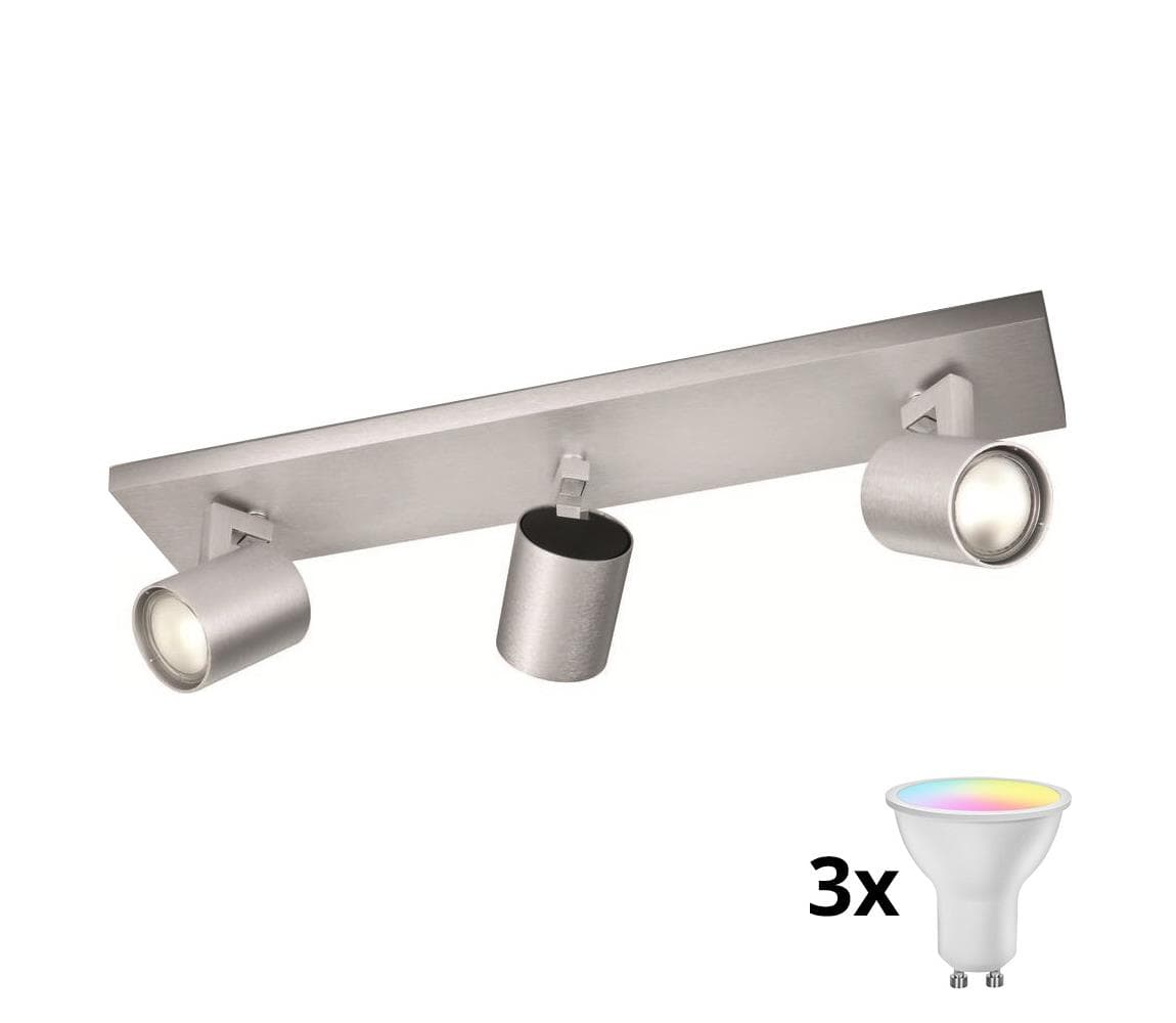 Philips 53093/48/12 - LED RGBW stmievateľné bodové svietidlo RUNNER 3xGU10/4,8W/230V chróm, s diaľkovým ovládaním P2955+3xAI2382