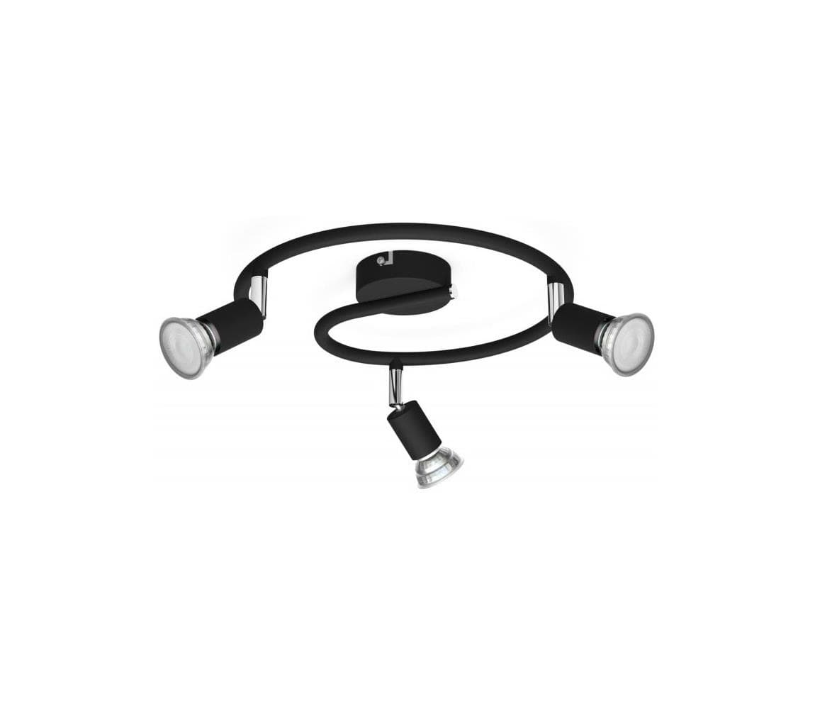 Philips - Bodové svietidlo LIMBALI 3xGU10/50W/230V čierna 8719514465251