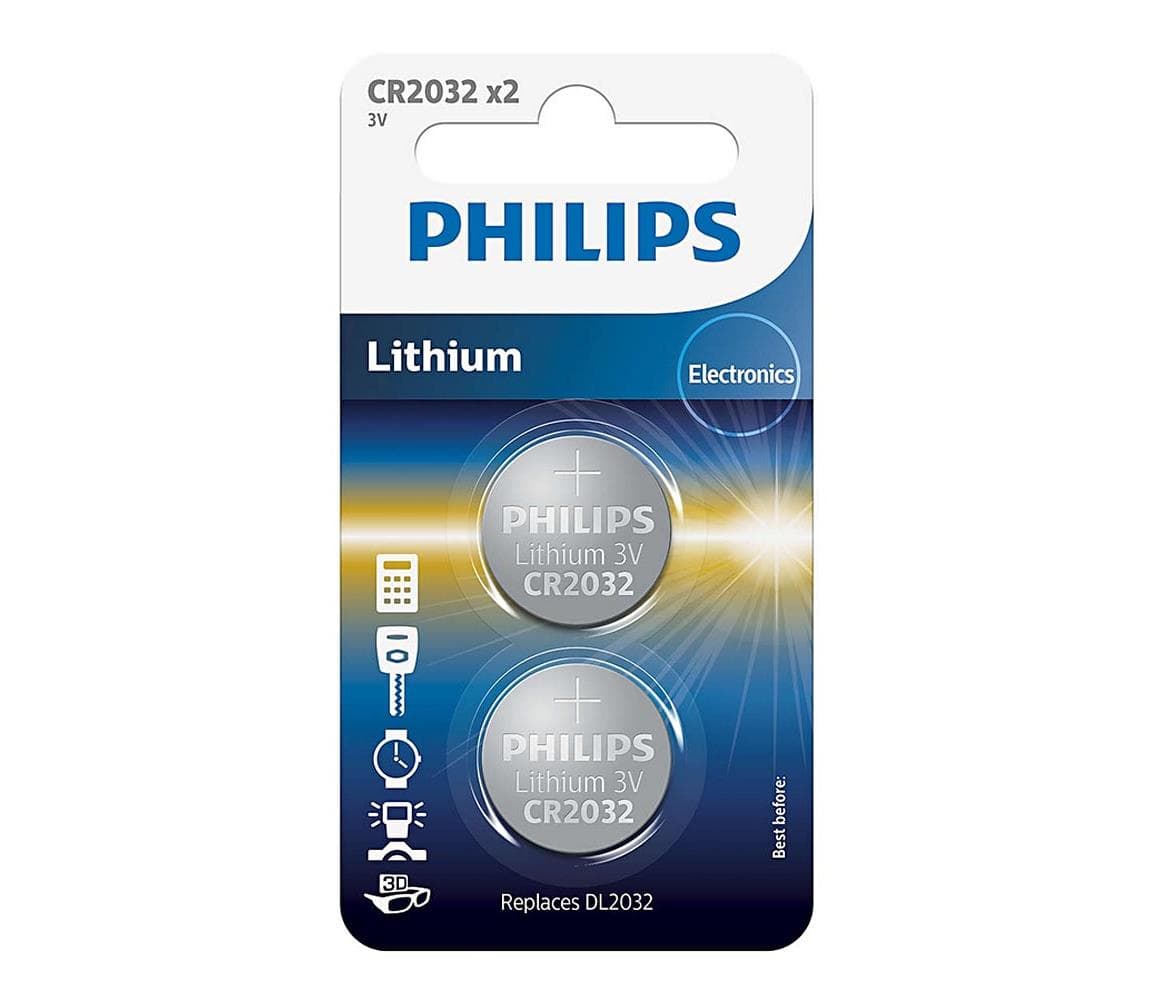 Philips CR2032P2/01B - 2 ks Lithiová batéria gombíková CR2032 MINICELLS 3V 240mAh Phil-CR2032P2/01B