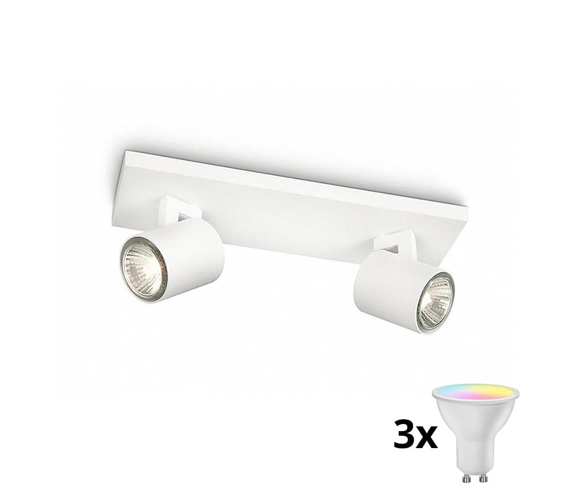 Philips - LED RGBW Stmievateľné bodové svietidlo RUNNER 2xGU10/6,5W/230V biela P1272+2xAI0589