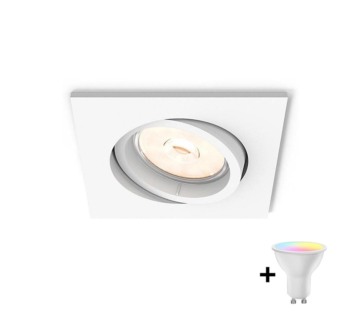Philips - LED RGBW Stmievateľné podhľadové svietidlo DONEGAL 1xGU10/4,8W/230V + DO P1940+AI2363