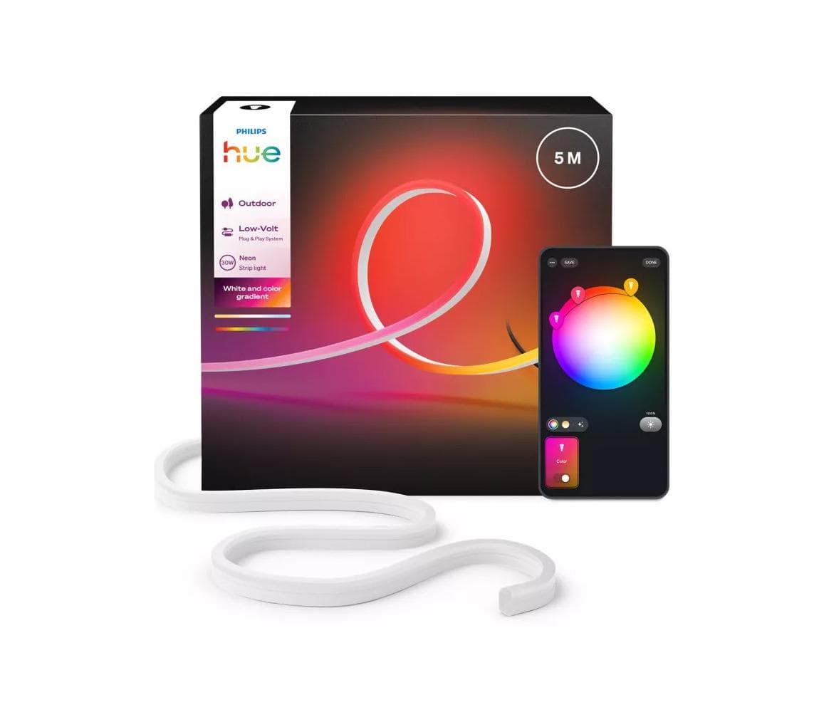 Philips - LED RGBW stmievateľný vonkajší LED pás Hue NEON 5m LED/30W/230V 2200-6500K IP67 872110308873400