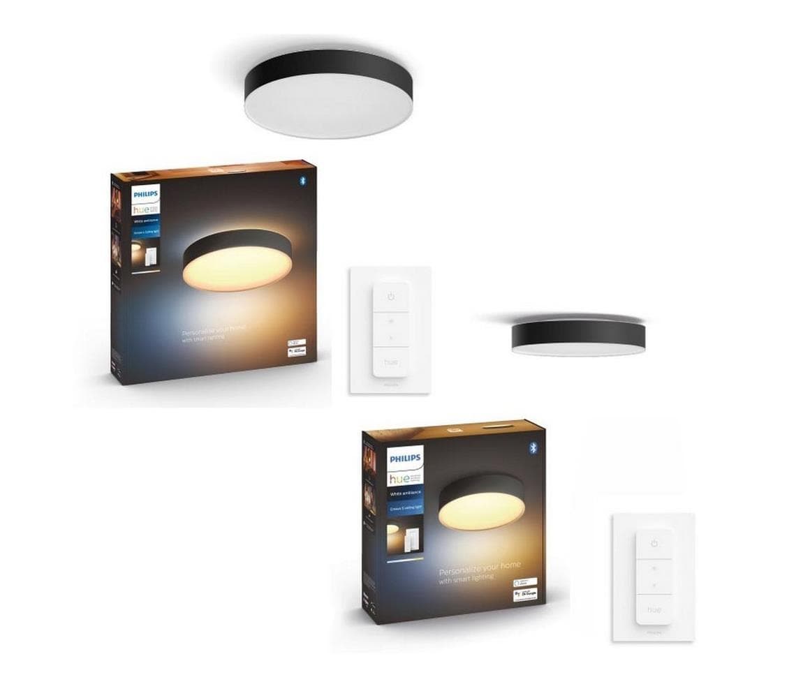 Philips - SADA 1x stmievateľné LED svietidlo Hue ENRAVE 33,5W/230V + 1x stmievateľné svietidlo 9,6W + diaľkový ovládač P4665+P4661