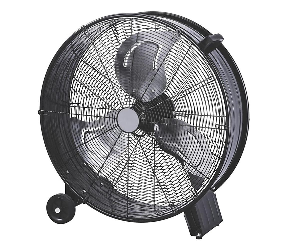 Eurolamp Podlahový látor 180 W/230 V, priemer 60 cm, čierny 300-21506