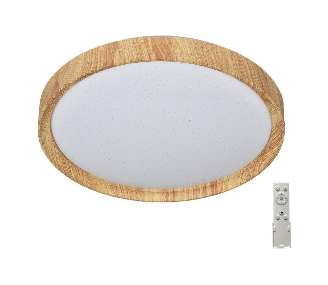Prezent -LED Stmievateľné stropné svietidlo WOODEN LED/33W/230V 3000-6500K+DO