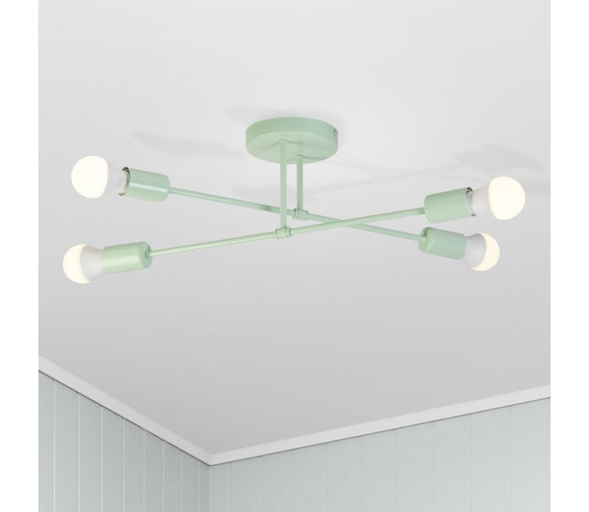 Prisadené stropné svietidlo CAMBRIDGE 4xE27/15W/230V zelené W-2022/4 MT