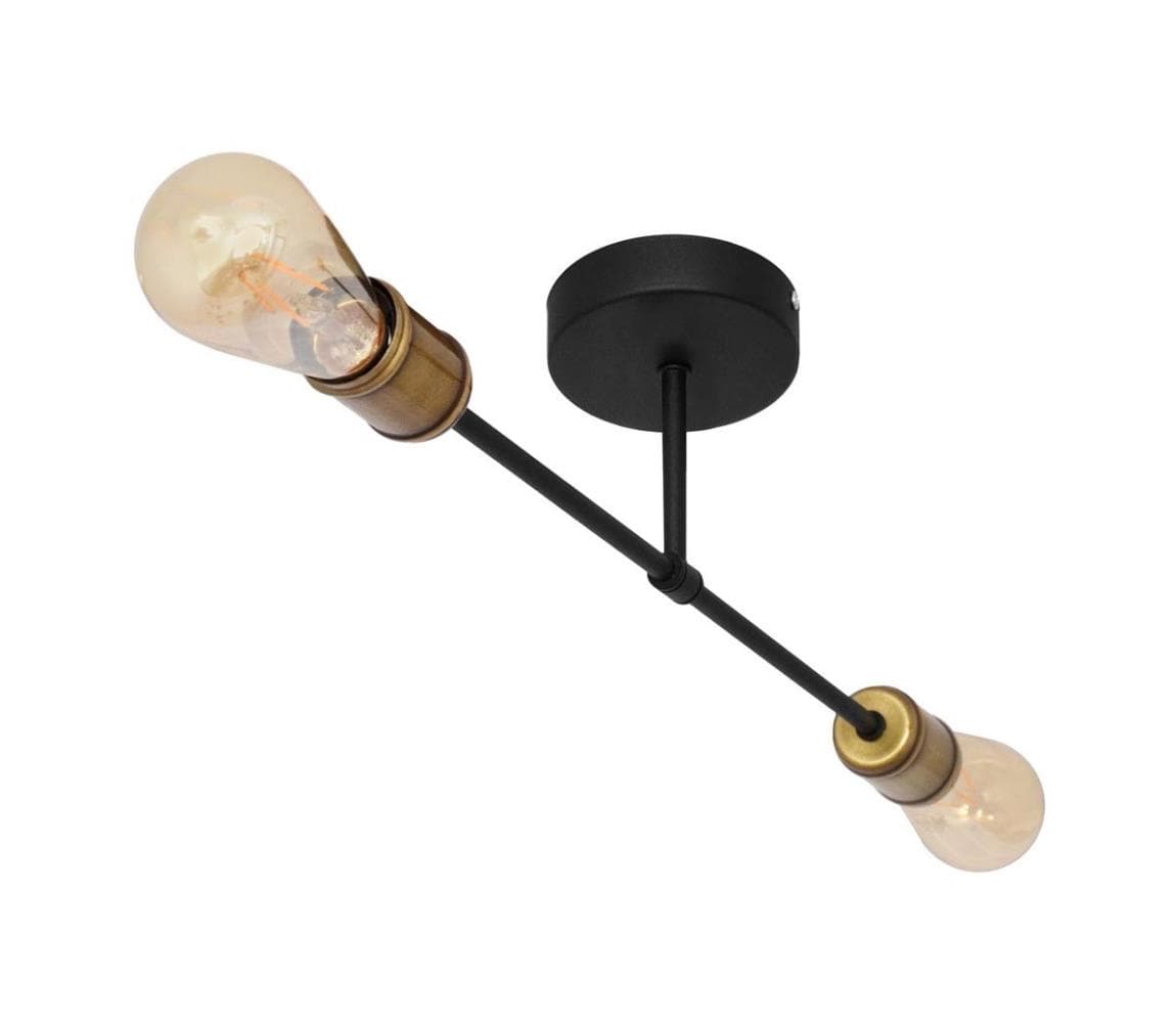 Prisadený luster CAMBRIDGE 2xE27/15W/230V čierna/zlatá W-2022/2 BK+AB/H