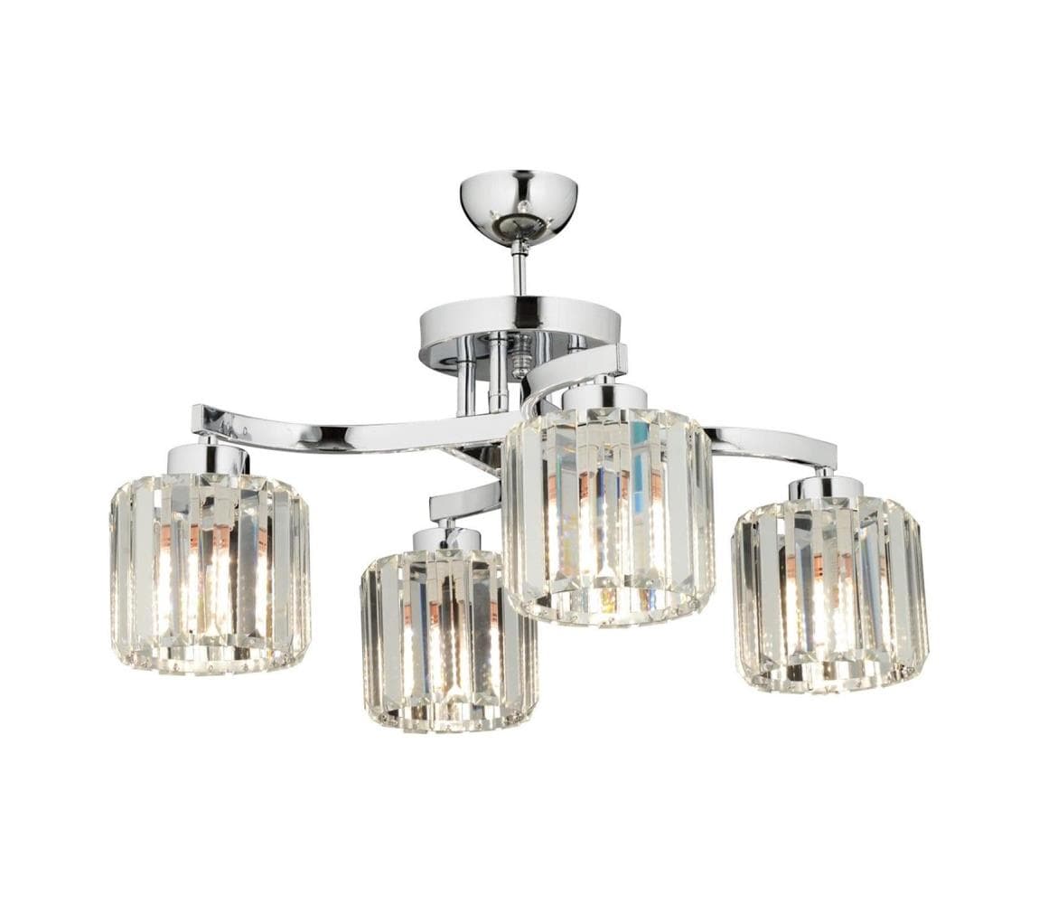 Prisadený luster CRYSTALLINE 4xE27/40W/230V lesklý chróm 683AVN1438