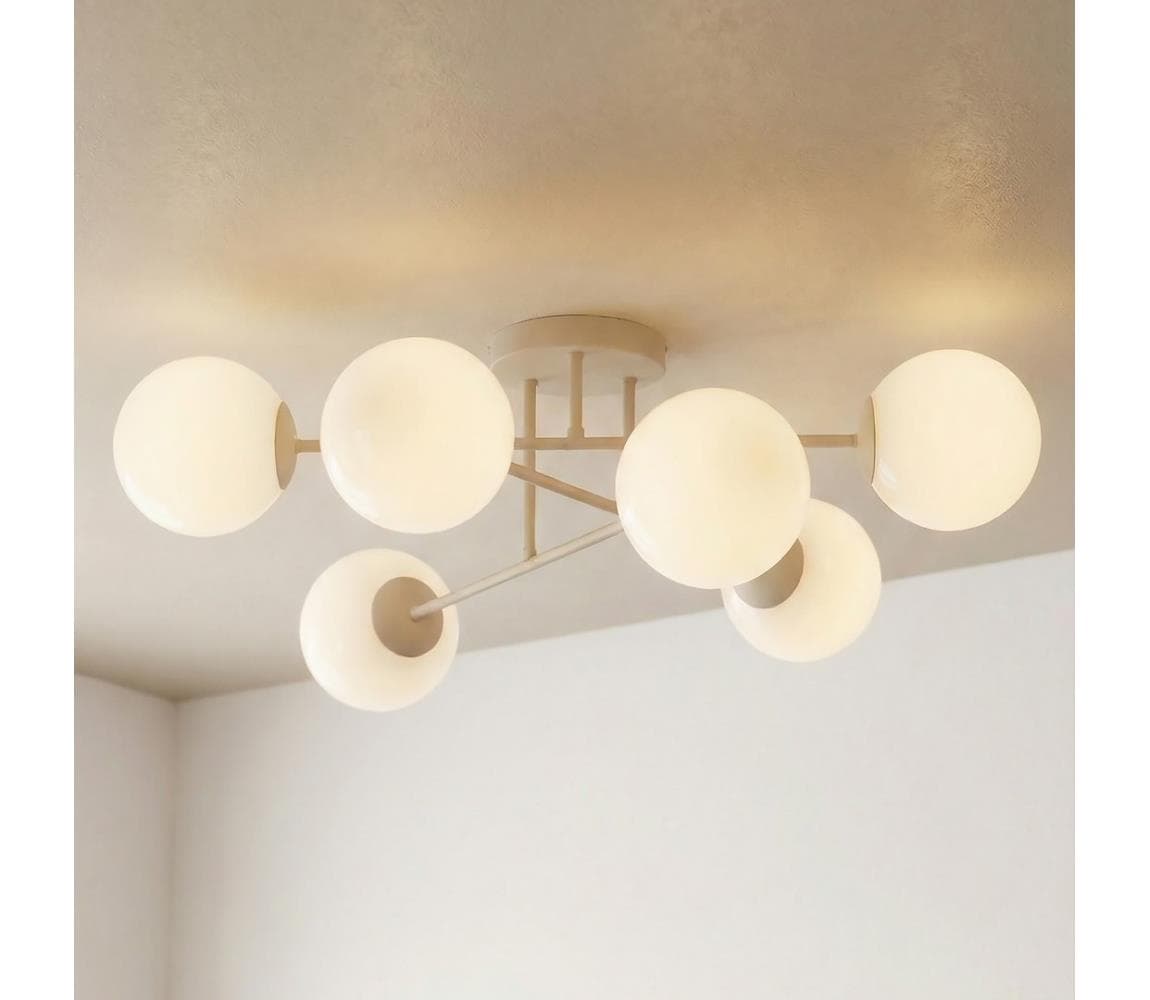EMIBIG Prisadený luster ROMA 6xE14/10W/230V béžový 1635/6