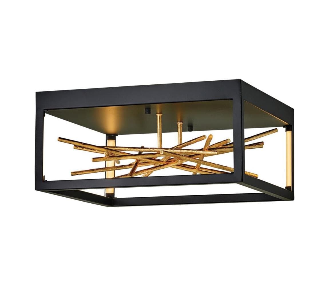 Elstead Quintiesse QN-STYX-LED-F-BG - LED stropné svietidlo STYX LED/8W/230V čierna/zlatá QN-STYX-LED-F-BG