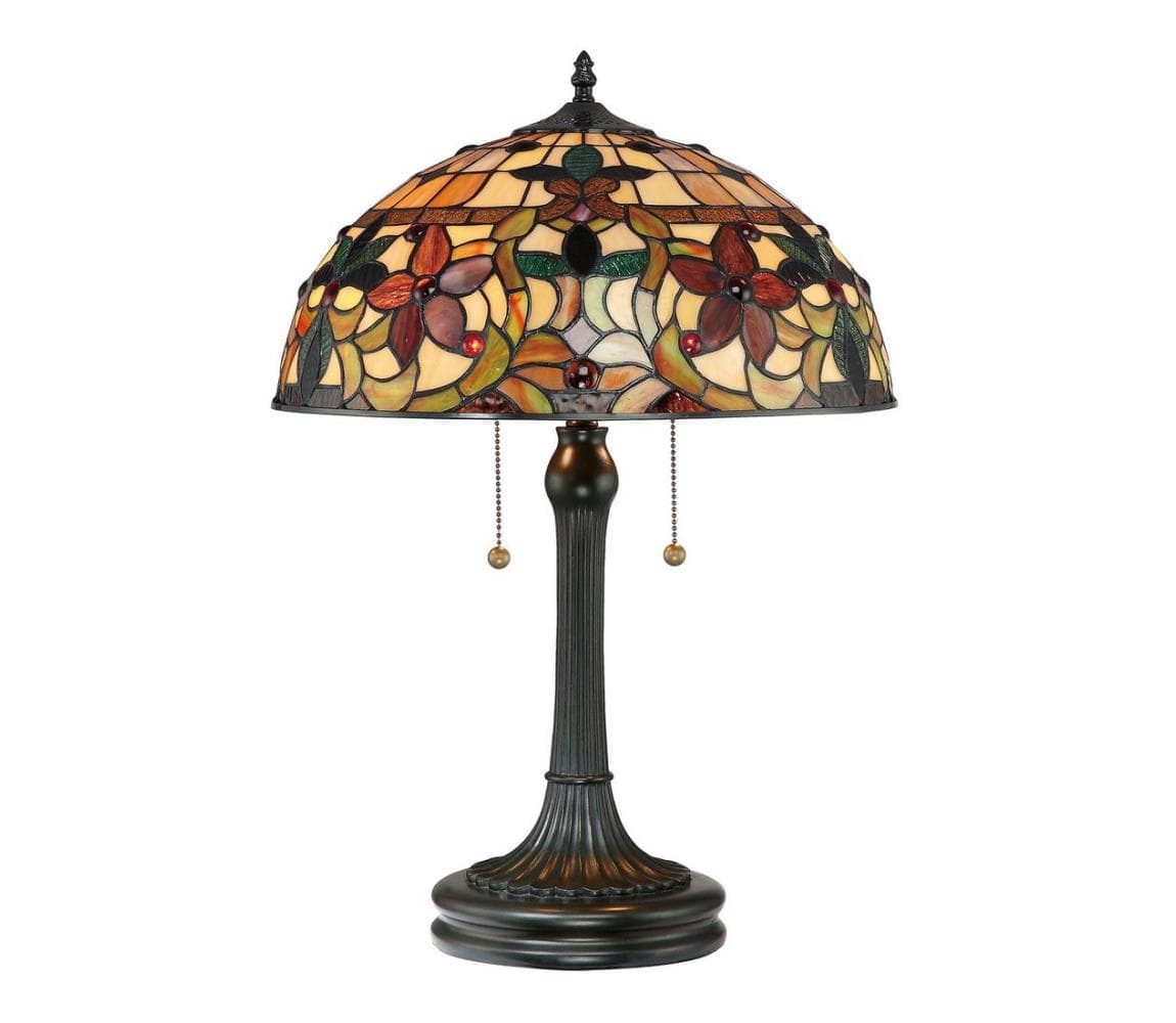 Elstead Quoizel QZ-KAMI-TL - Stolná lampa Tiffany KAMI 2xE27/60W/230V QZ-KAMI-TL