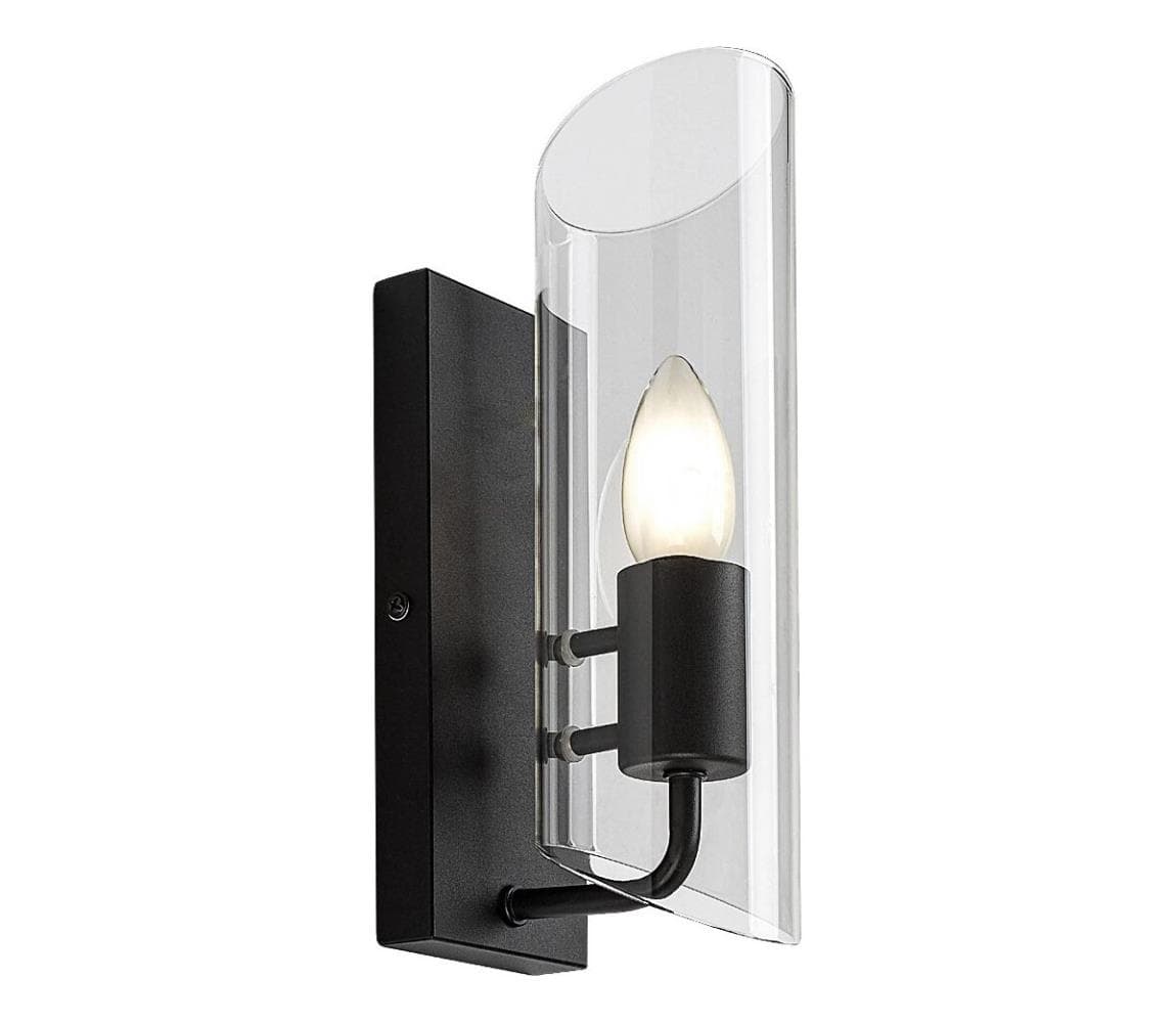 Rabalux 75027 - Kúpeľňové nástenné svietidlo TEODORO 1xE14/12W/230V IP44 čierna 75027