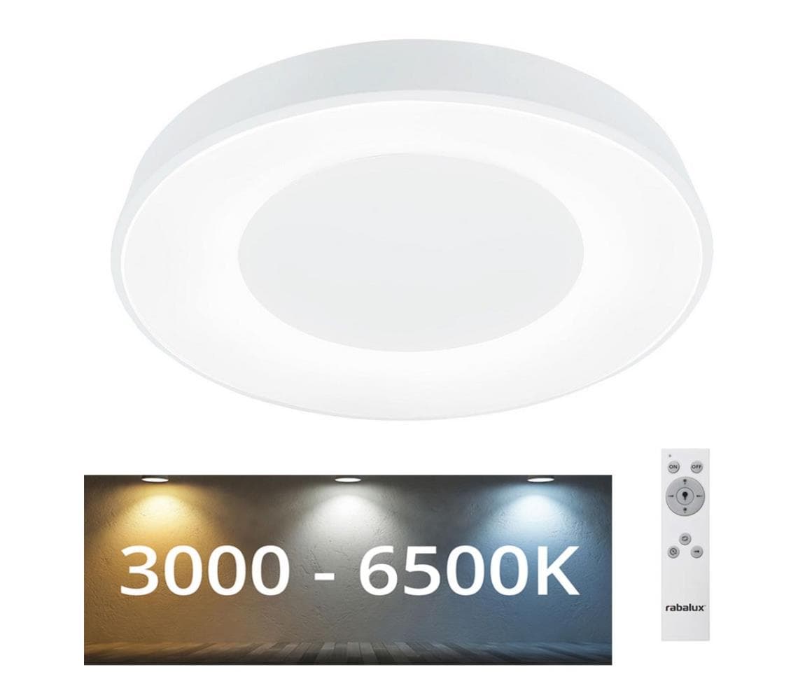 Rabalux - LED Stmievateľné stropné svietidlo LED/38W/230V biela + DO 3000-6500K 3083