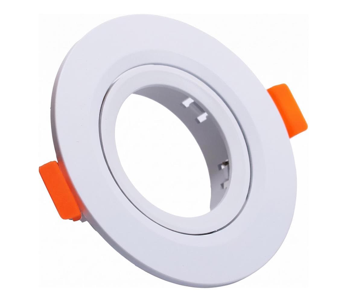 Rámček pre podhľadové svietidlo GU10, priemer 9 cm, biely SR005