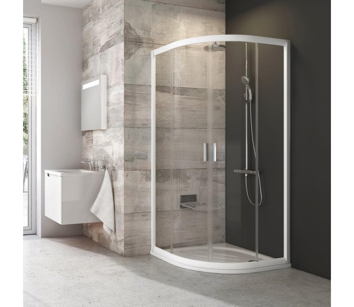 Ravak 3B270100Z1 - Sprchový kút štvordielny štvrťkruhový BLIX 90x90 cm biela 3B270100Z1