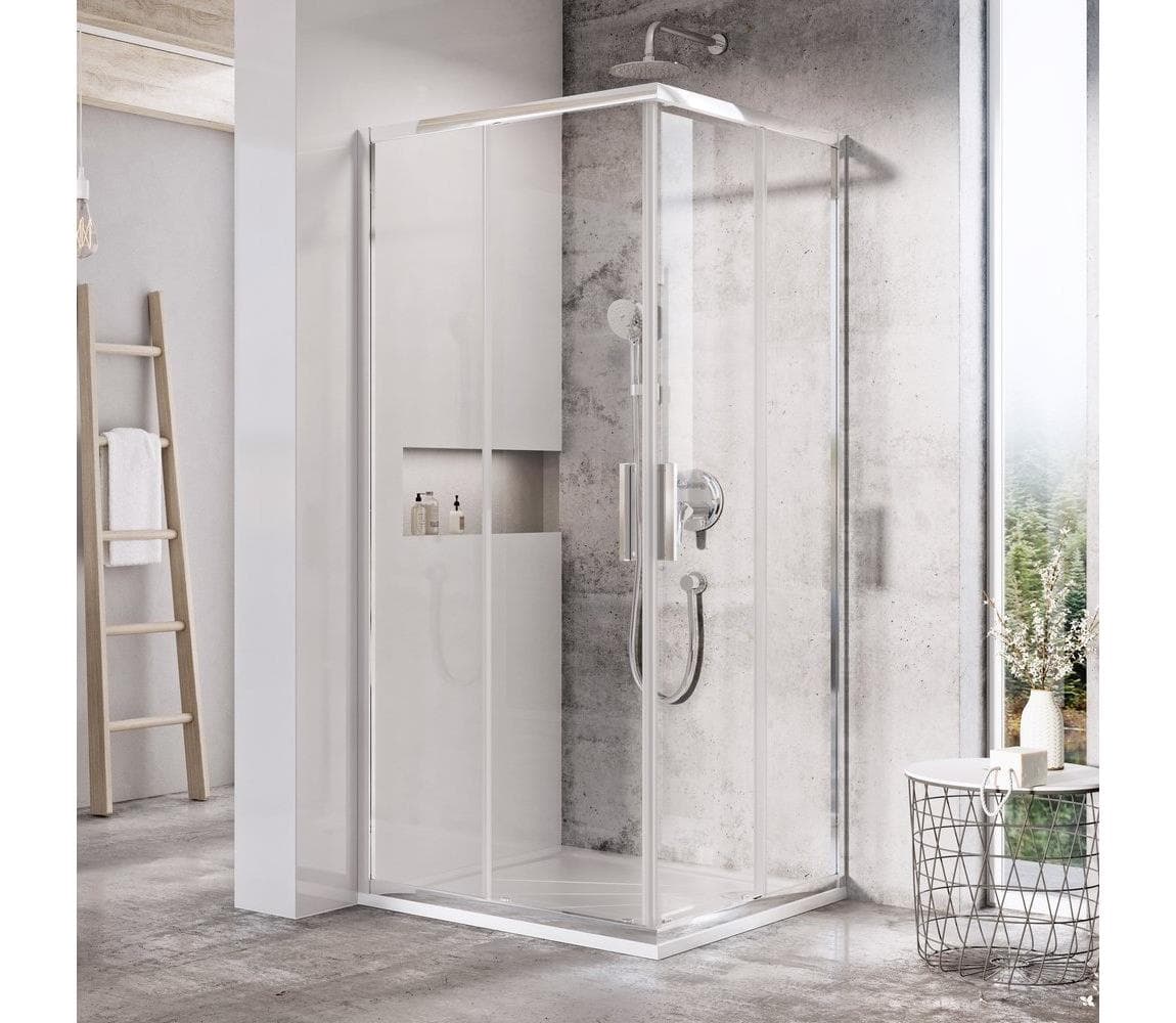 Ravak X1LM70C00Z1-Štvordielny rohový sprchový kút BLIX SLIM 90x90 cm lesklý chróm X1LM70C00Z1