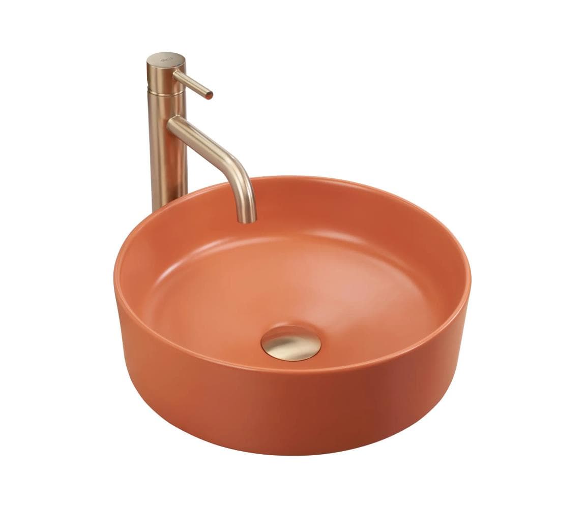 REA-U4566 - Umývadlo na dosku SAMI, Ø 37 cm, keramika/matná oranžová REA-U4566