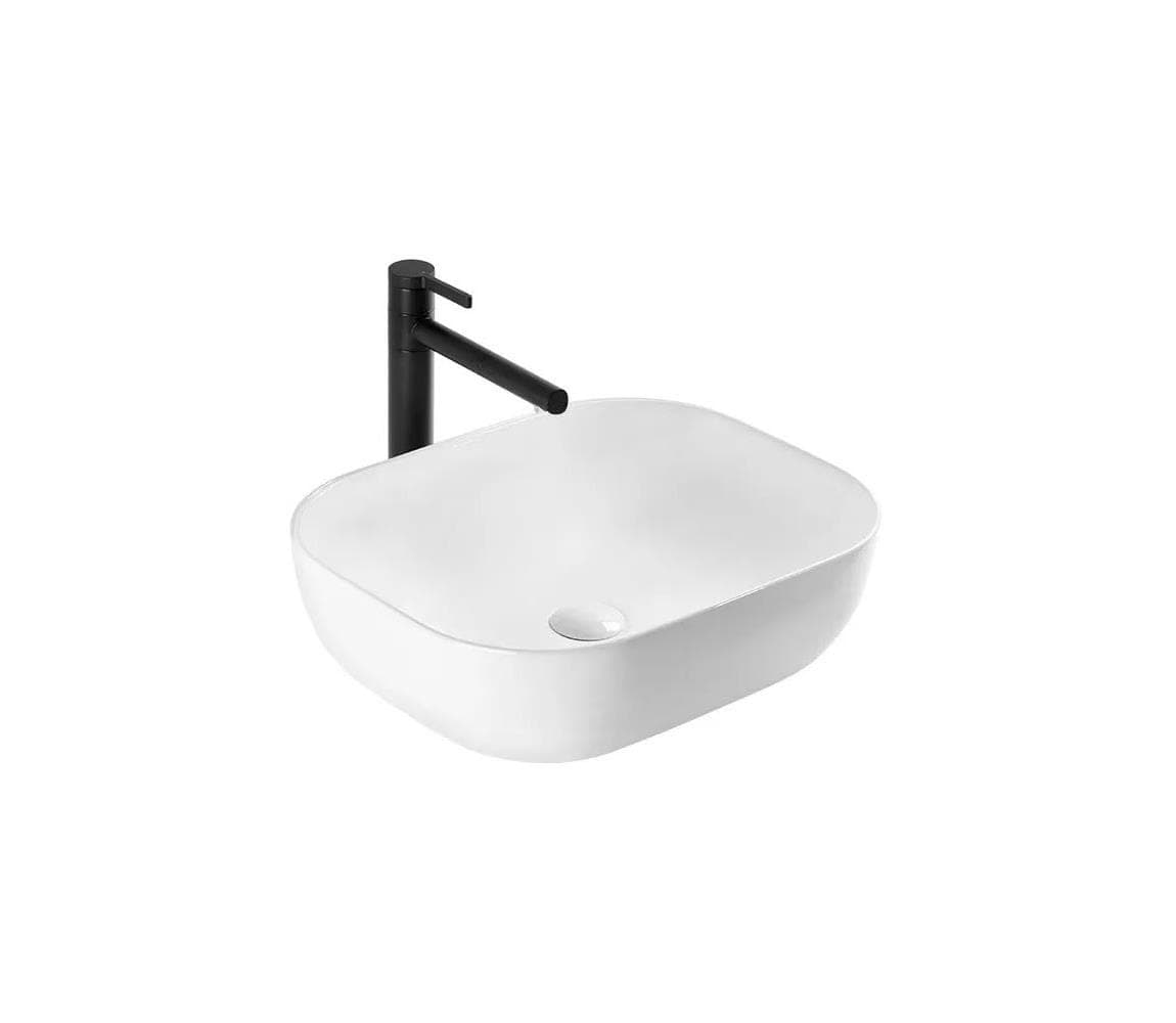 REA-U6300 - Umývadlo na dosku MONA SLIM 40x50,5 cm, keramika, lesklá biela REA-U6300