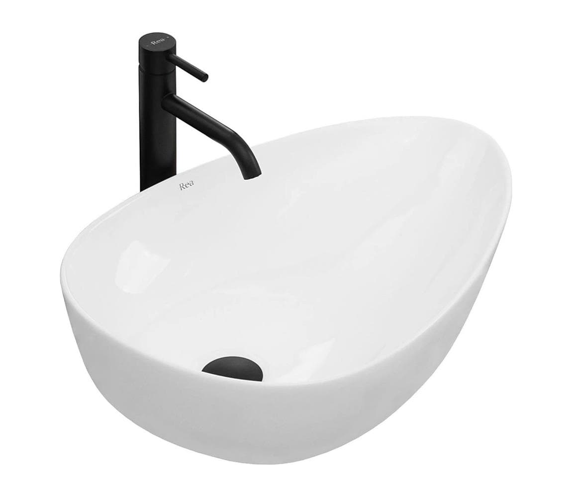 REA-U8536 - Umývadlo na dosku GRETA 39x56 cm keramika/lesklá biela REA-U8536