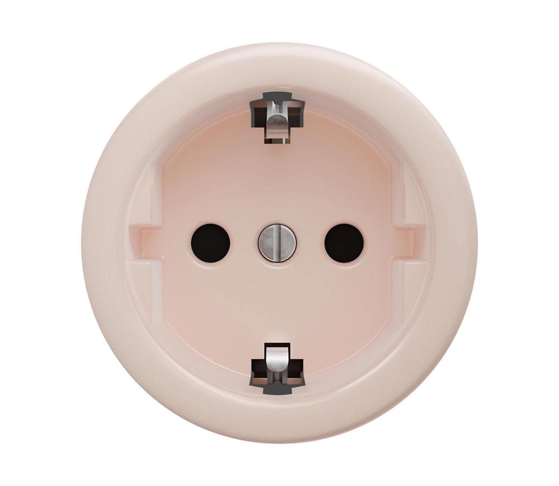 Reblig - Retro domová zásuvka bez rámčeka SCHUKO 230V/16A staroružová R/ZS
