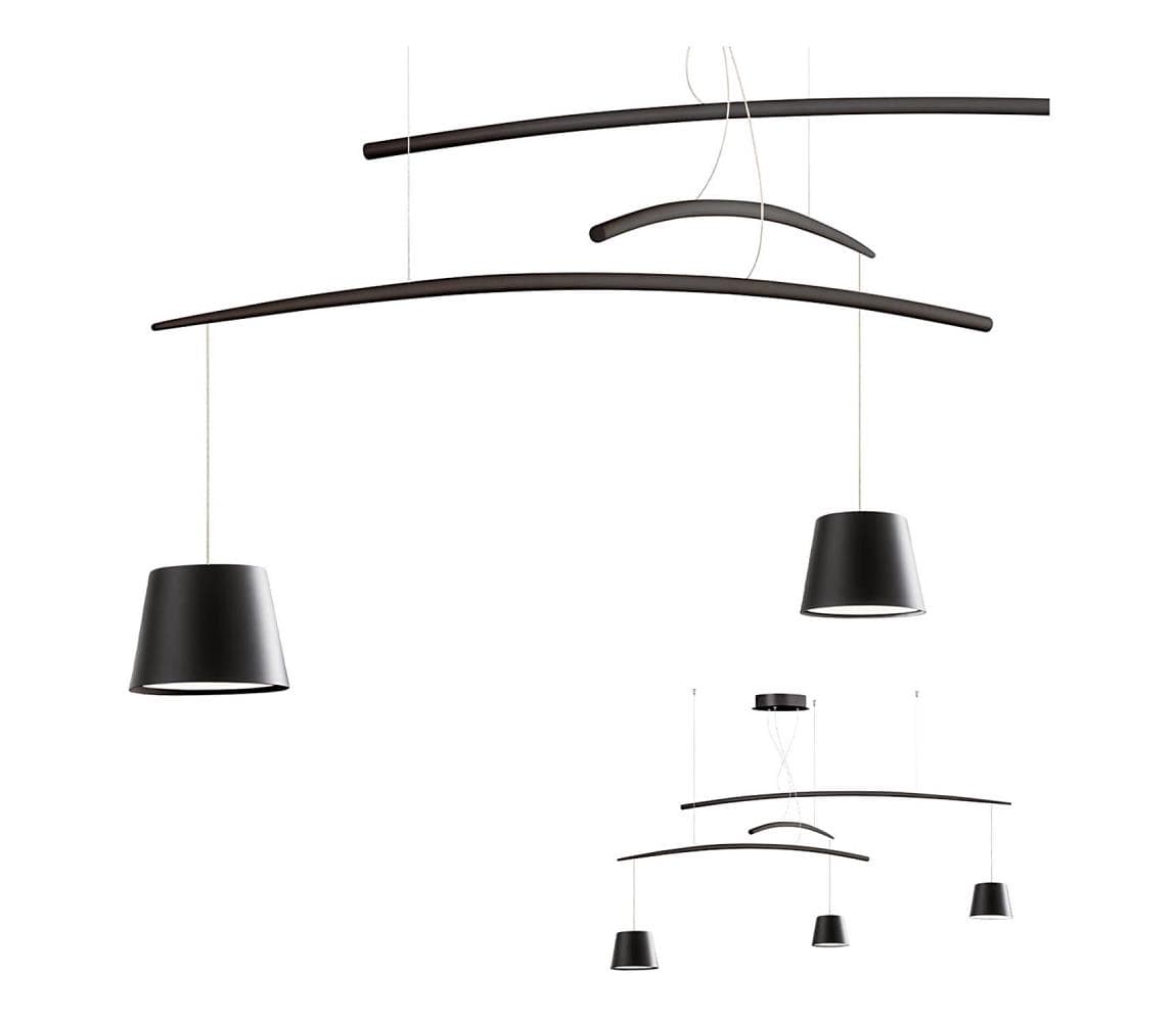 Redo 01-1525 - LED Luster na lanku LOLLI 3xLED/6W/230V čierna 01-1525