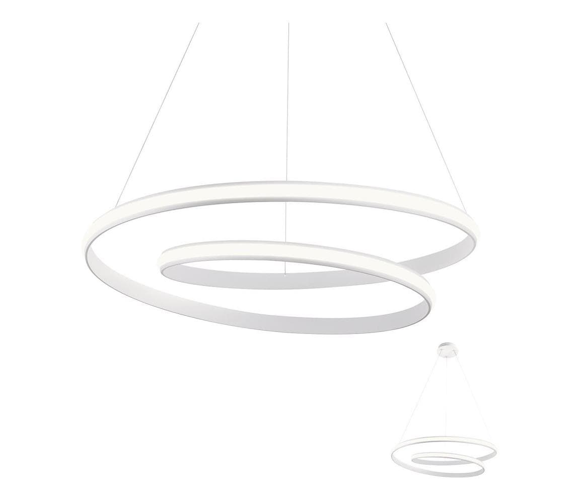 Redo 01-1795 - LED stmievateľný luster na lanku TORSION LED/40W/230V biela 01-1795