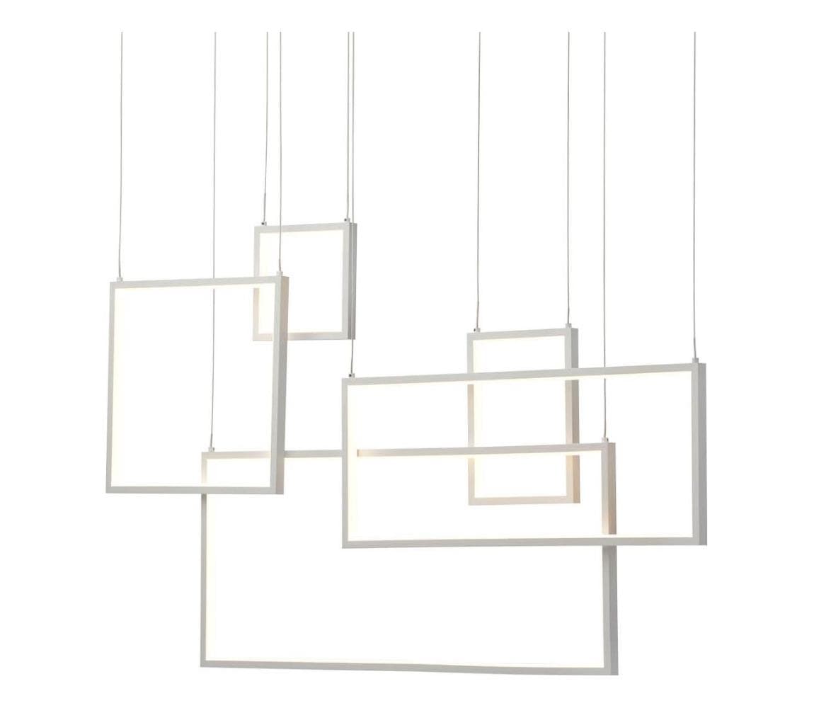 Redo 01-2316 - Stmievateľný LED luster na lanku PLANA LED/80W/230V biela 01-2316