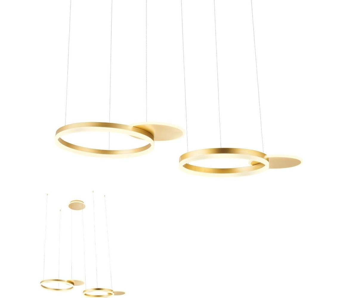 Redo 01-2606 - LED Stmievateľný luster na lanku SIGUA LED/99W/230V 3000K zlatá 01-2606