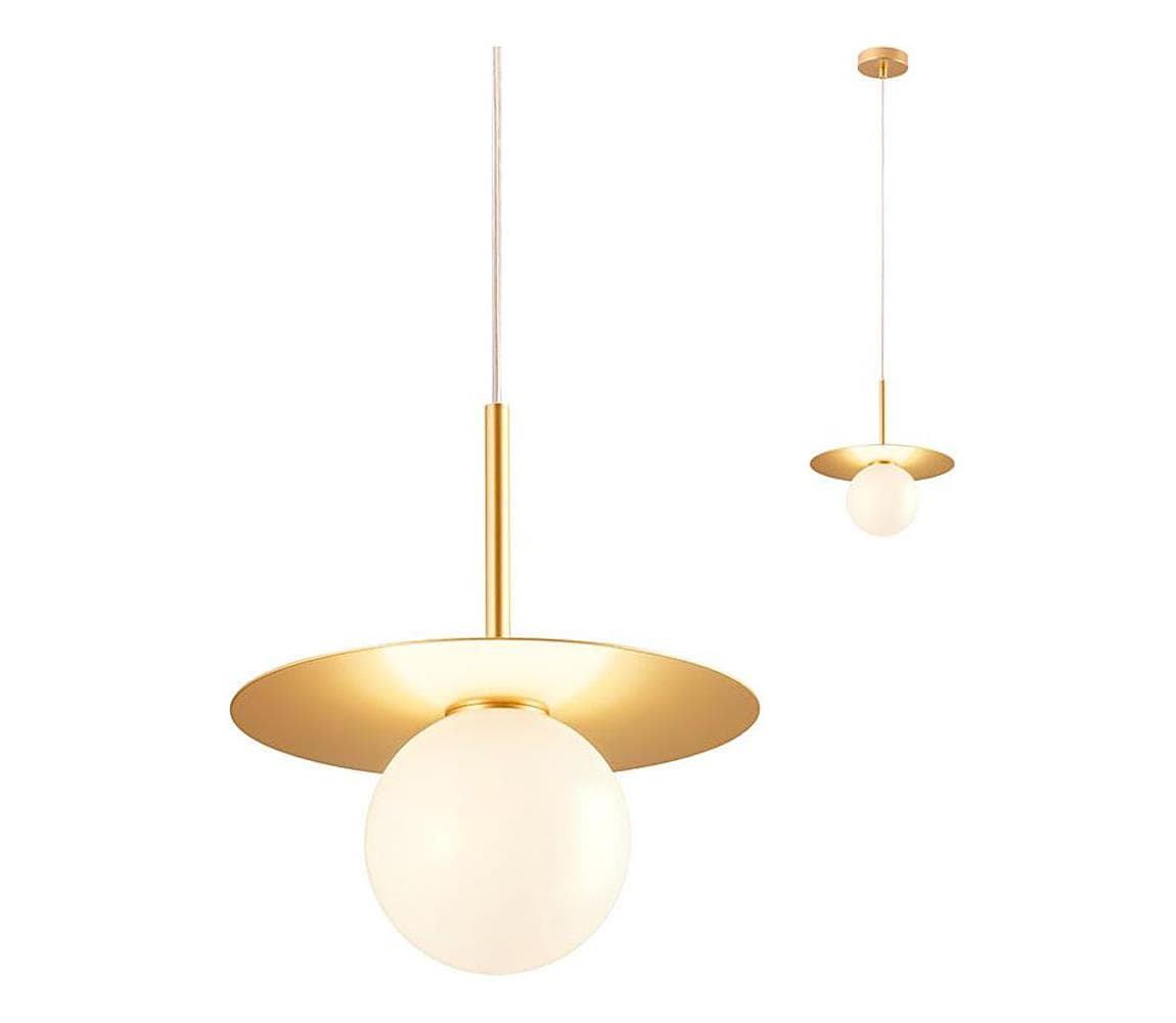 Redo 01-2727 - Luster na lanku PLATO 1xG9/10W/230V pr. 20 cm zlatá 01-2727