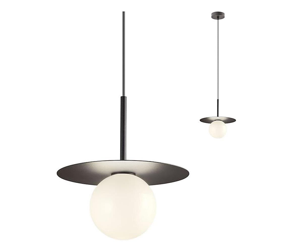 Redo 01-2728 - Luster na lanku PLATO 1xG9/10W/230V pr. 20 cm čierna 01-2728