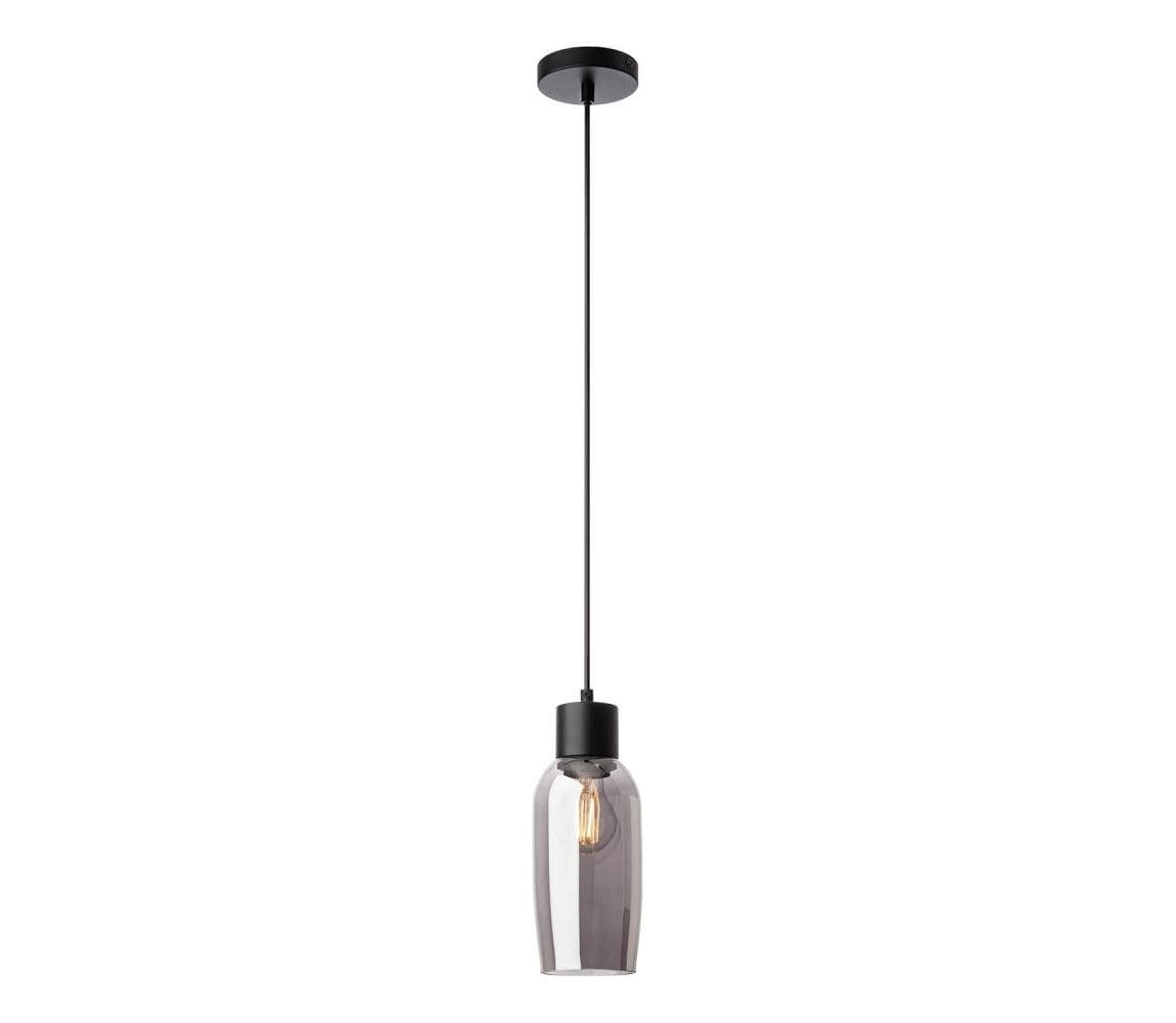 Redo 01-4044 - Luster na lanku ATLANTIS 1xE27/42W/230V pr. 11 cm čierna 01-4044